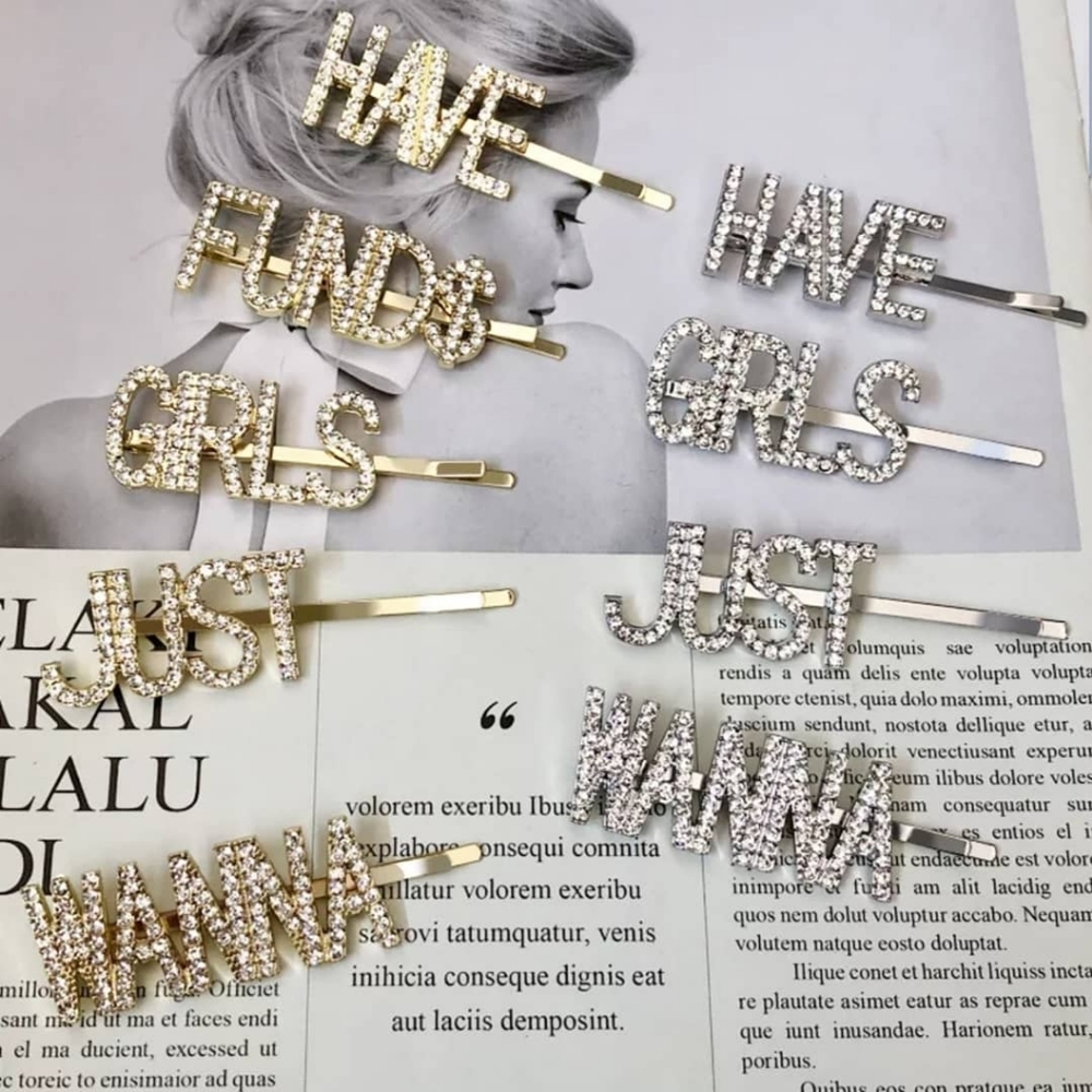 Customized name hair pins